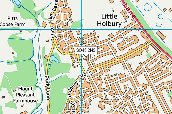 SO45 2NS map - OS VectorMap District (Ordnance Survey)