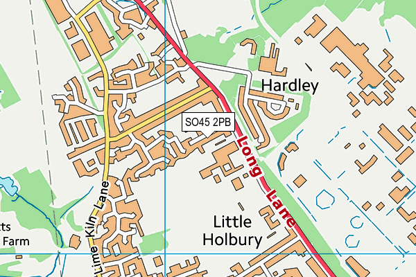 SO45 2PB map - OS VectorMap District (Ordnance Survey)