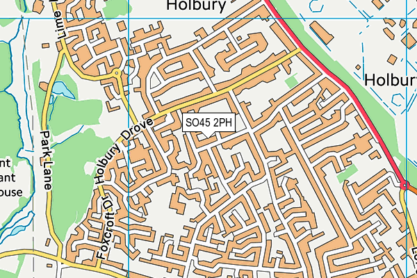 SO45 2PH map - OS VectorMap District (Ordnance Survey)