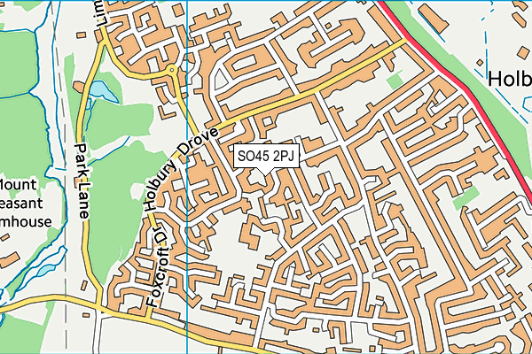 SO45 2PJ map - OS VectorMap District (Ordnance Survey)