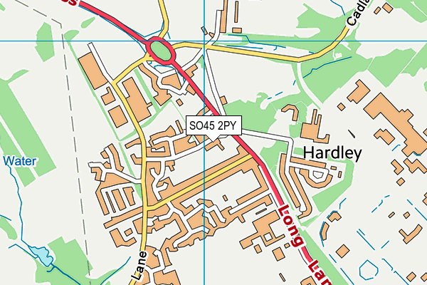 SO45 2PY map - OS VectorMap District (Ordnance Survey)