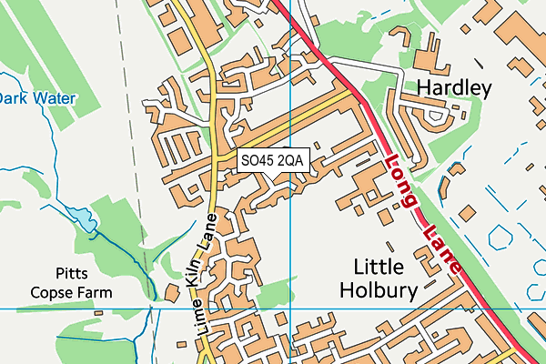 SO45 2QA map - OS VectorMap District (Ordnance Survey)