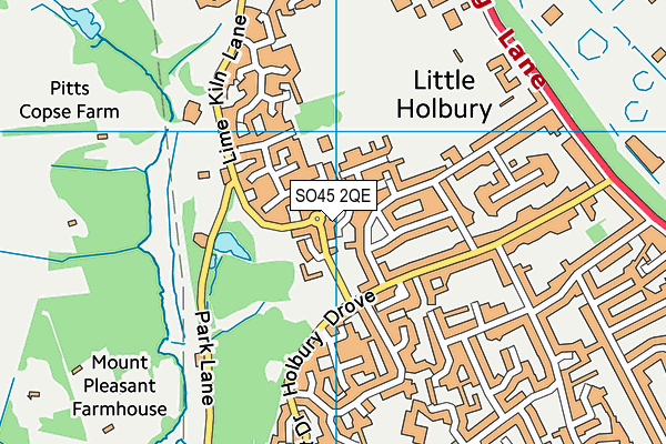 SO45 2QE map - OS VectorMap District (Ordnance Survey)