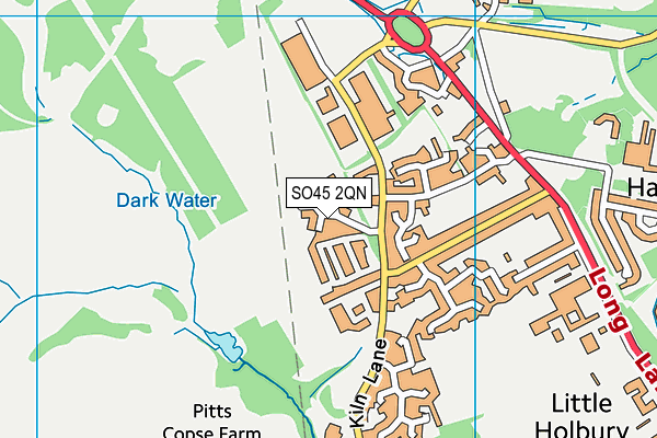 SO45 2QN map - OS VectorMap District (Ordnance Survey)