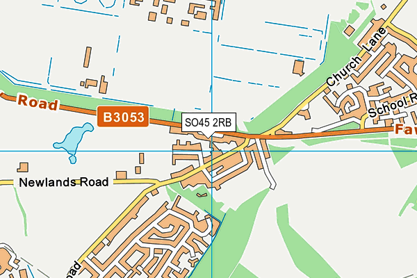 SO45 2RB map - OS VectorMap District (Ordnance Survey)