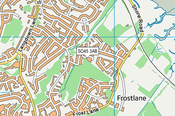 SO45 3AB map - OS VectorMap District (Ordnance Survey)