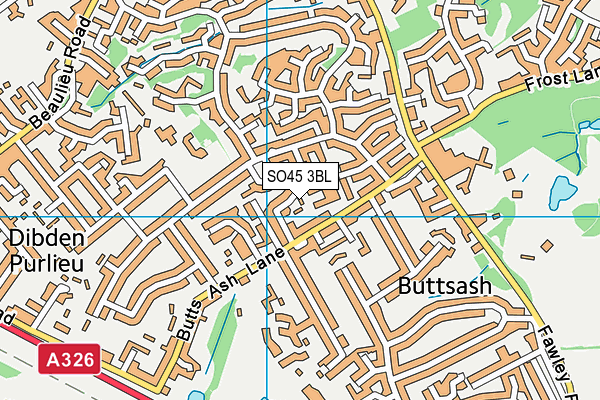 SO45 3BL map - OS VectorMap District (Ordnance Survey)