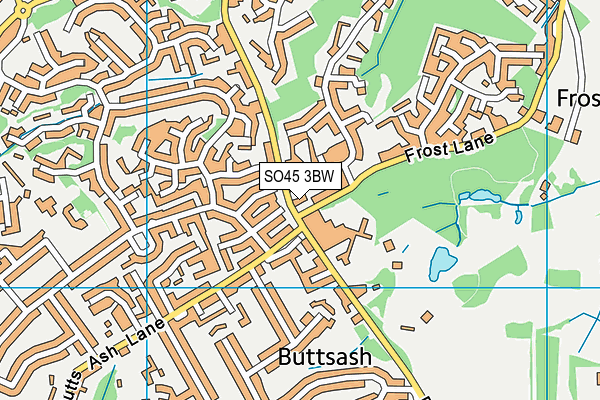 SO45 3BW map - OS VectorMap District (Ordnance Survey)