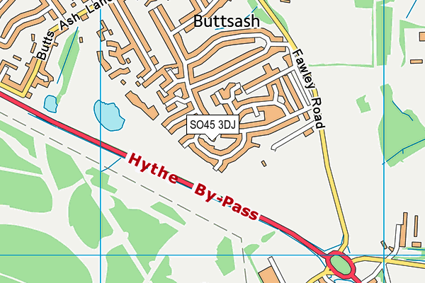 SO45 3DJ map - OS VectorMap District (Ordnance Survey)