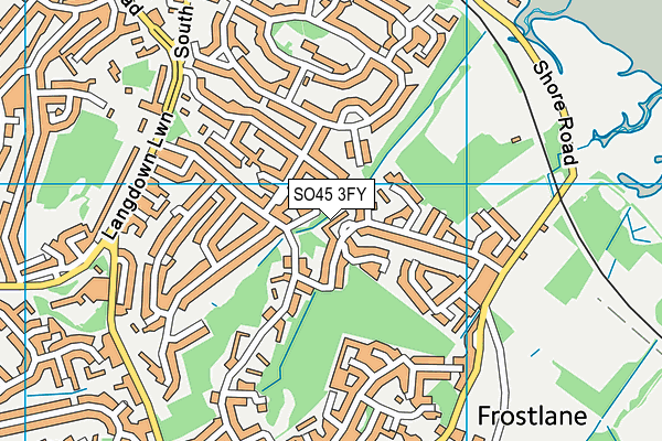 SO45 3FY map - OS VectorMap District (Ordnance Survey)