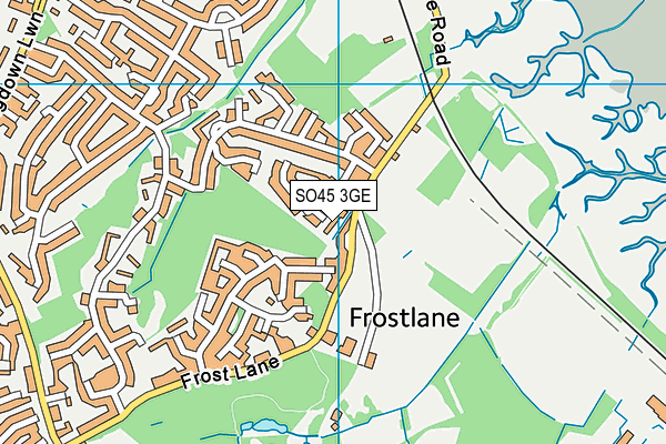 SO45 3GE map - OS VectorMap District (Ordnance Survey)