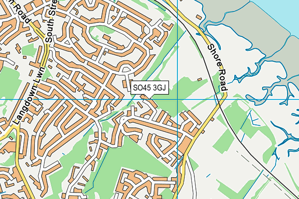 SO45 3GJ map - OS VectorMap District (Ordnance Survey)