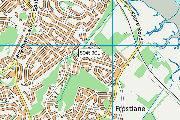 SO45 3GL map - OS VectorMap District (Ordnance Survey)