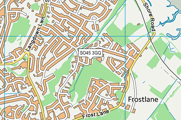 SO45 3GQ map - OS VectorMap District (Ordnance Survey)