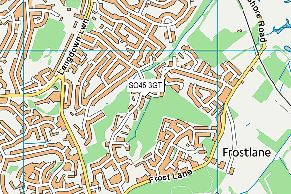 SO45 3GT map - OS VectorMap District (Ordnance Survey)