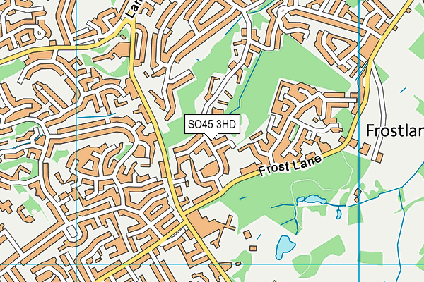 SO45 3HD map - OS VectorMap District (Ordnance Survey)