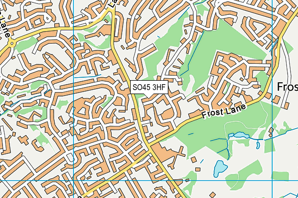 SO45 3HF map - OS VectorMap District (Ordnance Survey)