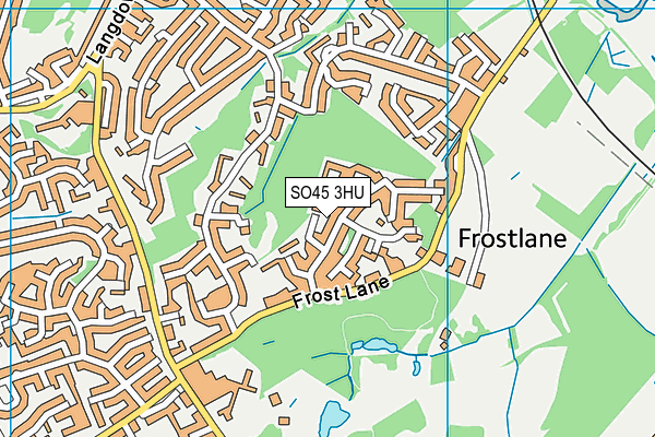 SO45 3HU map - OS VectorMap District (Ordnance Survey)