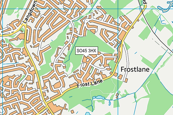 SO45 3HX map - OS VectorMap District (Ordnance Survey)