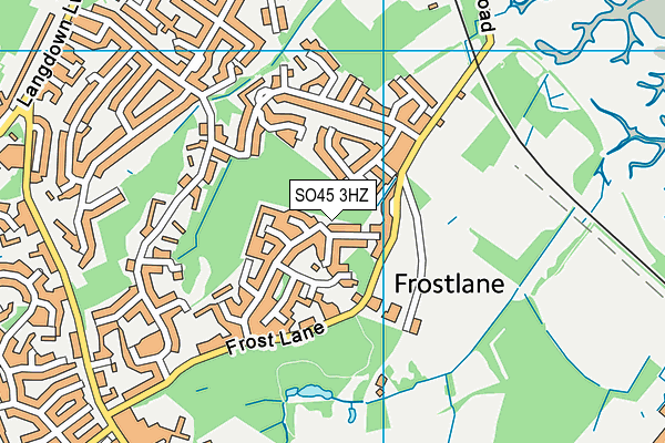 SO45 3HZ map - OS VectorMap District (Ordnance Survey)