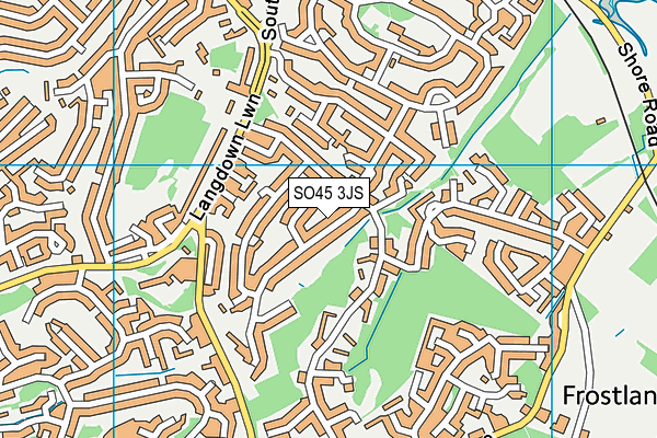 SO45 3JS map - OS VectorMap District (Ordnance Survey)