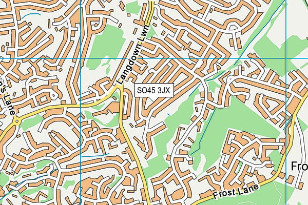 SO45 3JX map - OS VectorMap District (Ordnance Survey)