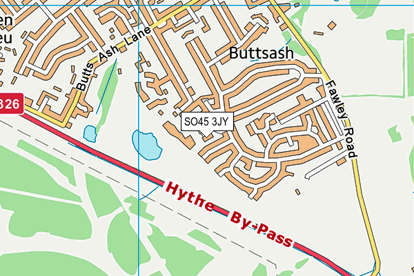 SO45 3JY map - OS VectorMap District (Ordnance Survey)