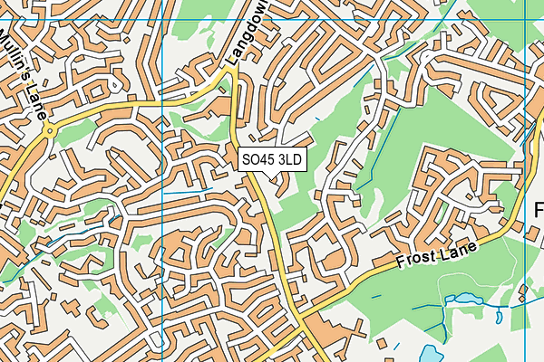 SO45 3LD map - OS VectorMap District (Ordnance Survey)