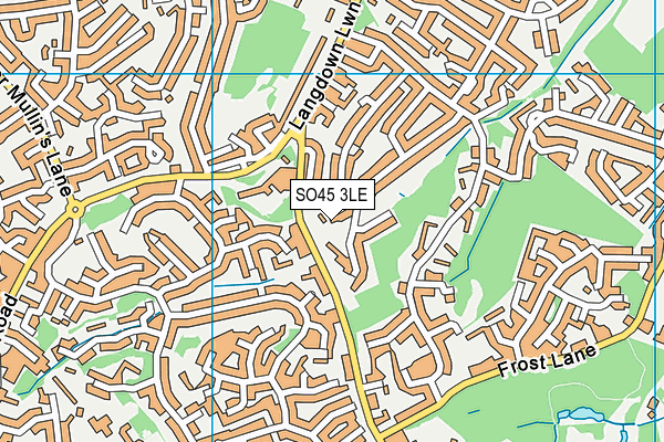 SO45 3LE map - OS VectorMap District (Ordnance Survey)