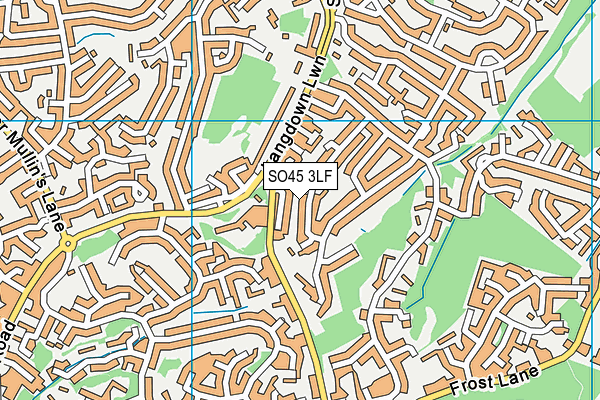 SO45 3LF map - OS VectorMap District (Ordnance Survey)