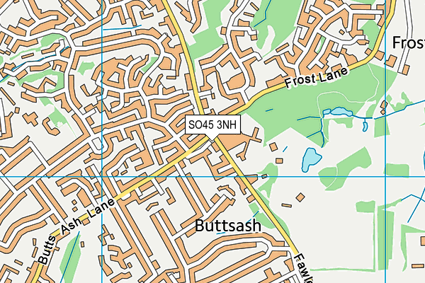 SO45 3NH map - OS VectorMap District (Ordnance Survey)