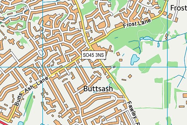 SO45 3NS map - OS VectorMap District (Ordnance Survey)