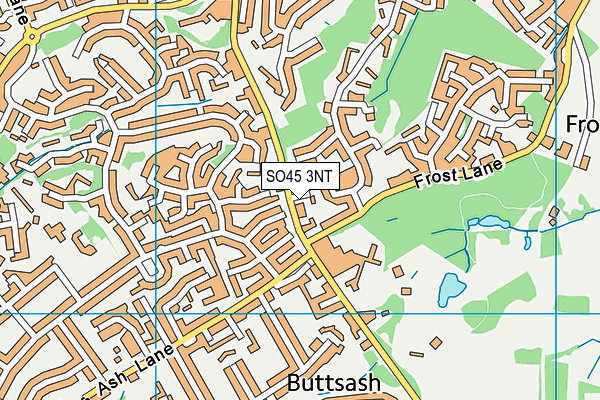 SO45 3NT map - OS VectorMap District (Ordnance Survey)