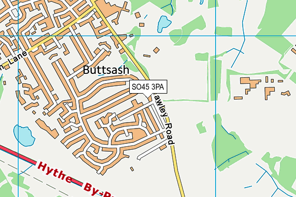 SO45 3PA map - OS VectorMap District (Ordnance Survey)