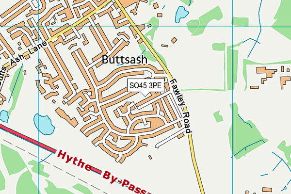 SO45 3PE map - OS VectorMap District (Ordnance Survey)