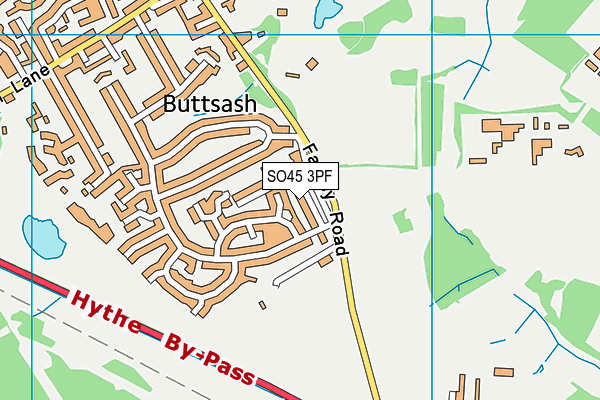 SO45 3PF map - OS VectorMap District (Ordnance Survey)