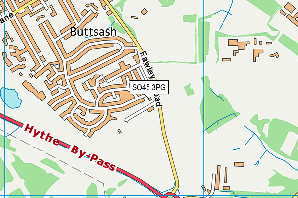 SO45 3PG map - OS VectorMap District (Ordnance Survey)