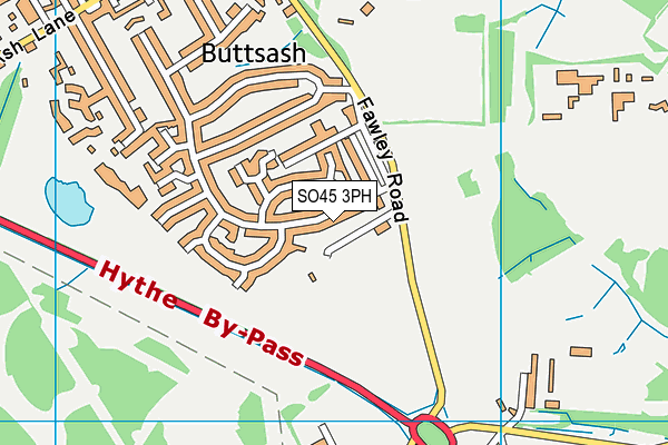 SO45 3PH map - OS VectorMap District (Ordnance Survey)