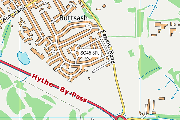 SO45 3PJ map - OS VectorMap District (Ordnance Survey)