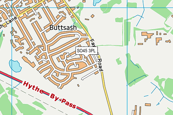 SO45 3PL map - OS VectorMap District (Ordnance Survey)