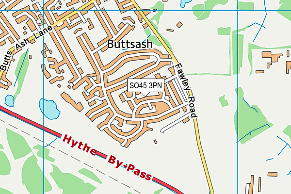 SO45 3PN map - OS VectorMap District (Ordnance Survey)