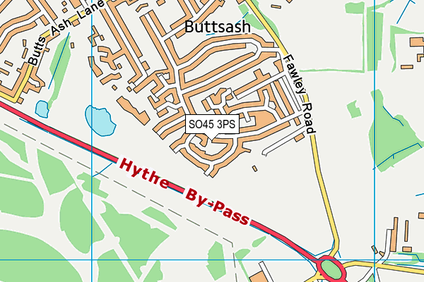 SO45 3PS map - OS VectorMap District (Ordnance Survey)