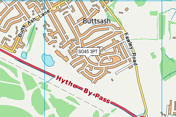 SO45 3PT map - OS VectorMap District (Ordnance Survey)