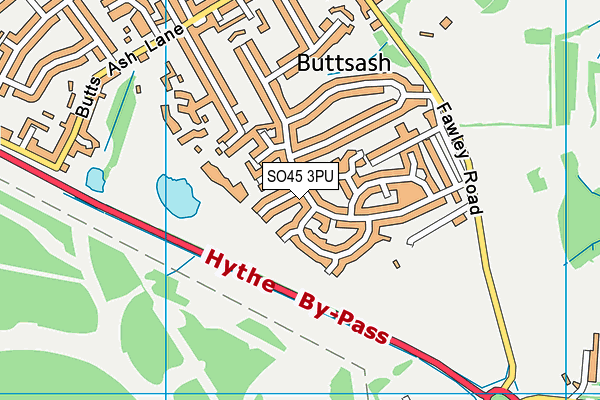 SO45 3PU map - OS VectorMap District (Ordnance Survey)