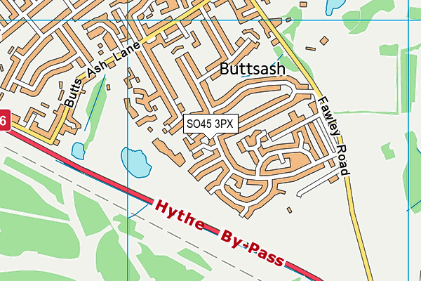 SO45 3PX map - OS VectorMap District (Ordnance Survey)