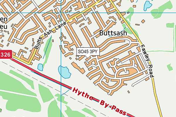 SO45 3PY map - OS VectorMap District (Ordnance Survey)