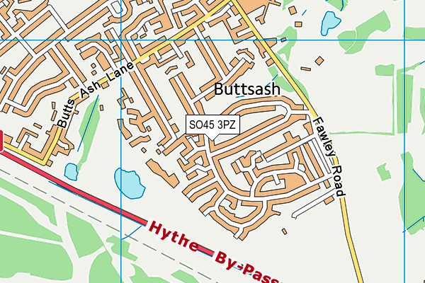 SO45 3PZ map - OS VectorMap District (Ordnance Survey)