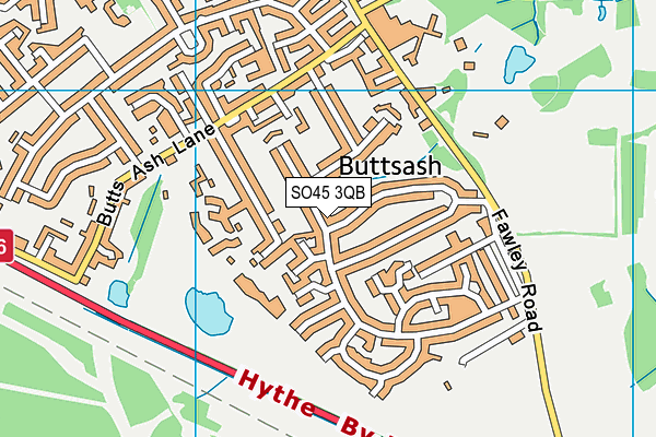 SO45 3QB map - OS VectorMap District (Ordnance Survey)