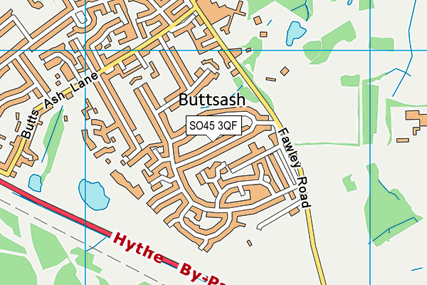 SO45 3QF map - OS VectorMap District (Ordnance Survey)