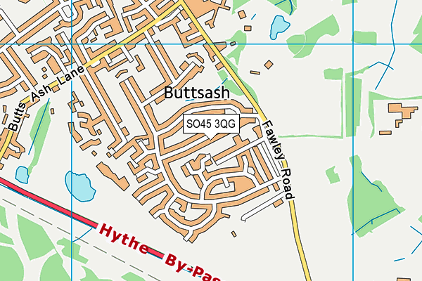 SO45 3QG map - OS VectorMap District (Ordnance Survey)